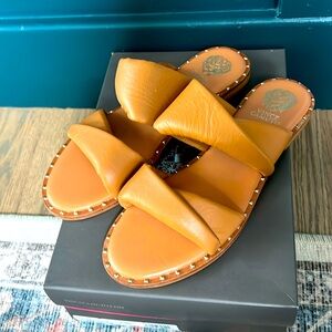 Vince Camuto Palennie Sandals Light Cognac Nappa 8.5